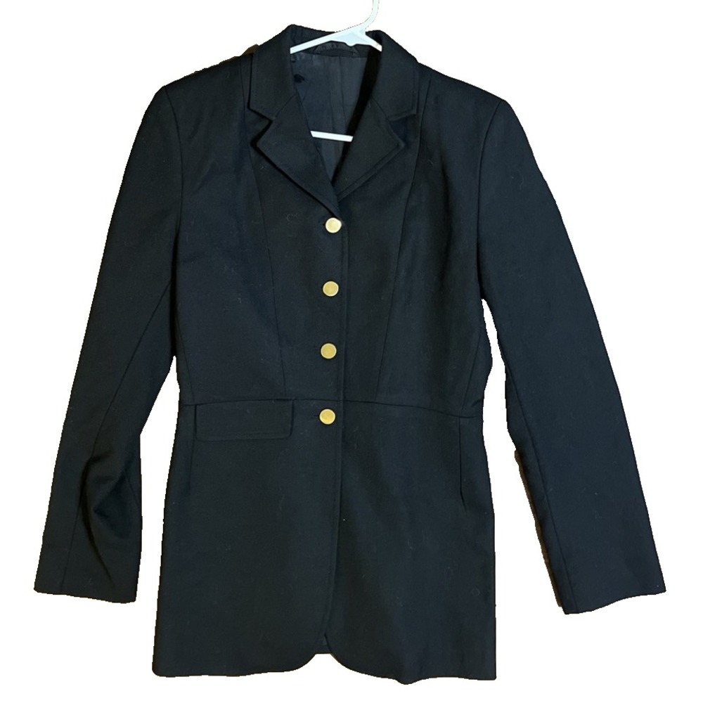 BEAUFORT Dressage Show Jacket Blazer Black Wool Adult Vintage Size 10L
